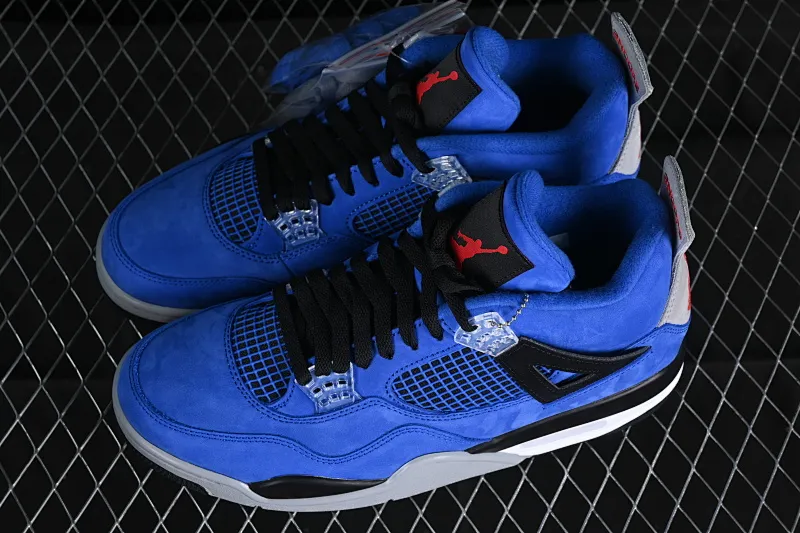 All Categories Air Jordan Jordan Series Basketball Shoes Air Jordan 4 GX Foreign Trade Edition Air Jordan 4 Retro "Eminem Encore" AJ4 Joe 4 Helm Blue Suede Basketball Shoes